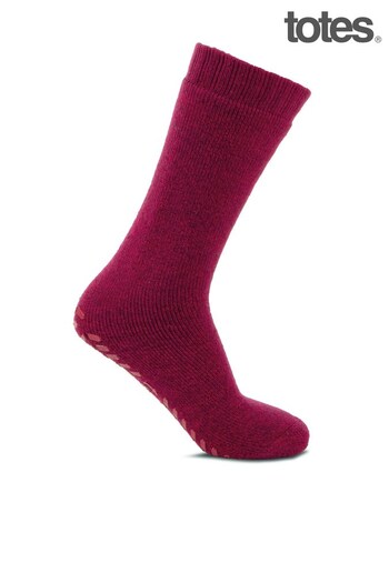 Totes Pink Ladies Premium Thermal Wool Blend Slipper Socks (290067) | £12
