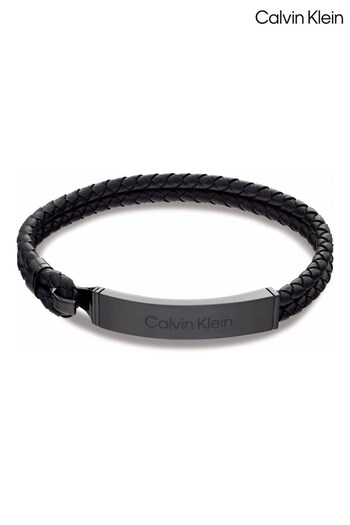 Calvin Structure Klein Jewellery Gents Iconic For Him Braided Black Bracelet (290290) | £89