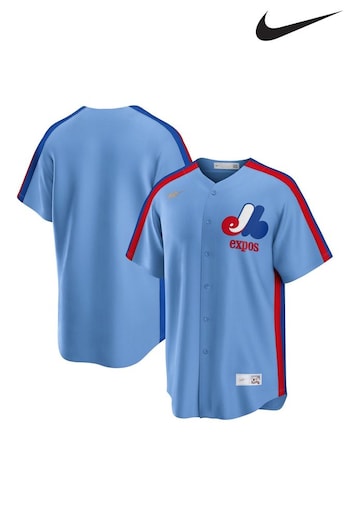 Nike foot Blue Montreal Expos Nike foot Official Replica Cooperstown 1982 Jersey (290674) | £105