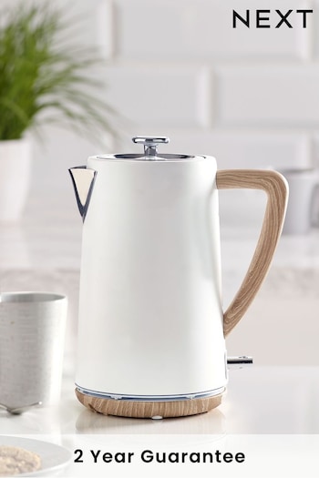 White Bronx Wood Effect Kettle (290967) | £45