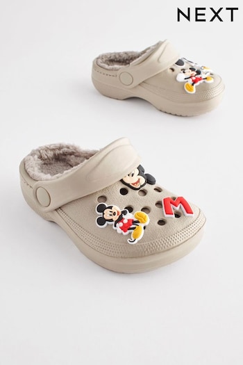 Mickey Mouse Stone Natural Slipper Clogs (291076) | £15 - £18