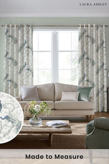 Laura Ashley Blue Belvedere Made to Measure Curtains (291108) | £91