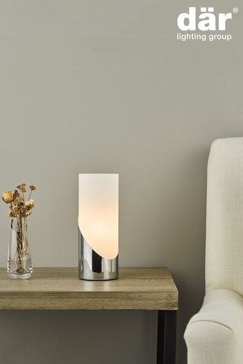 Dar Lighting Silver Faris Touch Table Lamp (291188) | £29