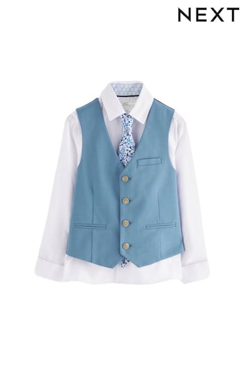 Light Blue/White Waistcoat Set (12mths-16yrs) (291200) | £30 - £39