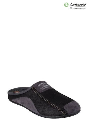 Cotswold Black Westwell Slippers (291307) | £37