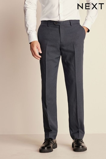 Navy Trimmed Textured Suit Trousers (291308) | £45