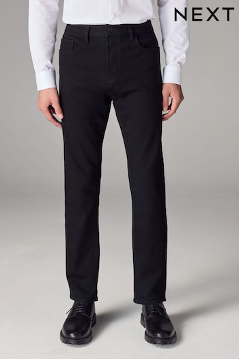 Solid Black Slim Comfort Stretch clothing Jeans (291324) | £30