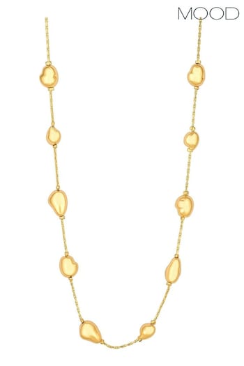 Mood Gold Tone Recycled Nugget Necklace (291974) | £45