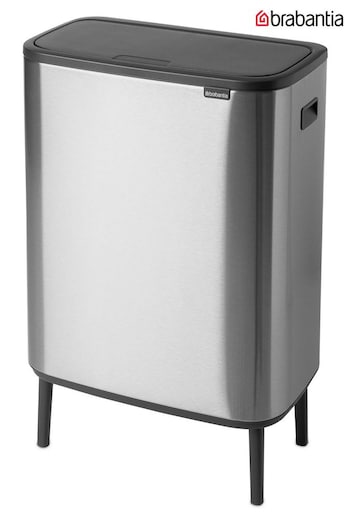 Brabantia Matt Steel Fingerprint Proof Bo Hi 2 x 30L Touch Bin (292382) | £164