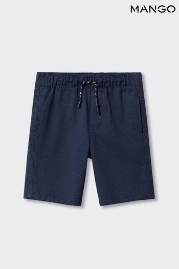 Mango Blue Cotton Bermuda Shorts (292800) | £18