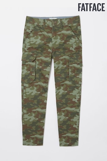 FatFace Green Shipton Camo Cargo Trousers (292876) | £24