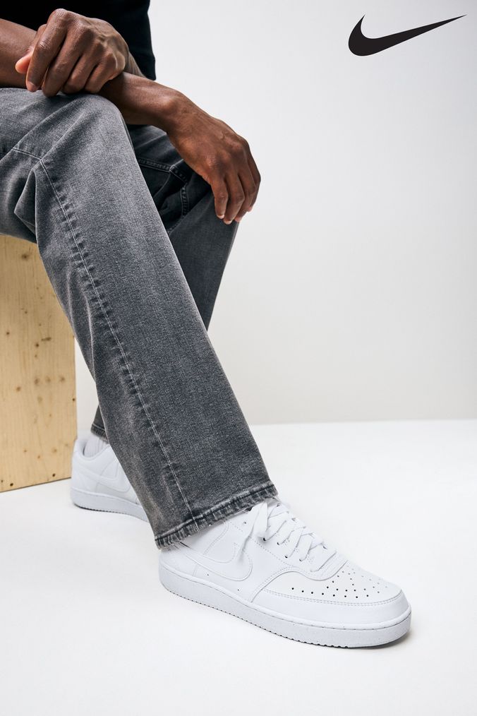 Nike White Court Vision Low Trainers (293169) | £60 - £73