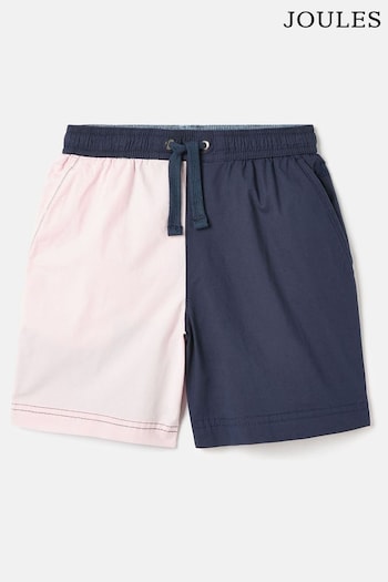 Joules Quayside Navy & Pink Elastic Waist Chino Shorts Flat (293264) | £26.95 - £29.95