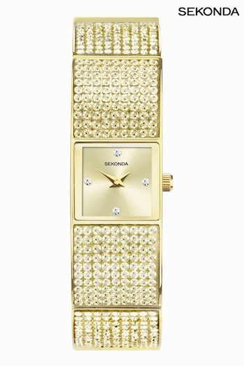 Sekonda Crystal Gold Tone Alloy Bracelet Watch (293324) | £100