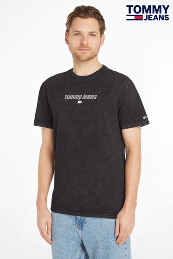 Tommy Jeans Logo Black T-Shirt (293357) | £40