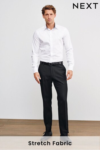 White Slim Fit Single Cuff Motionflex Shirt (294040) | £32