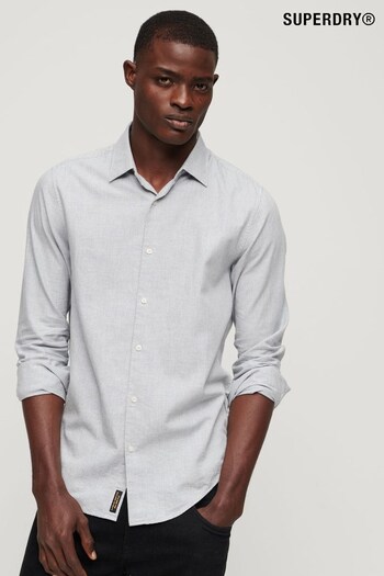Superdry Grey Long Sleeved Cotton Smart Shirt (294614) | £50