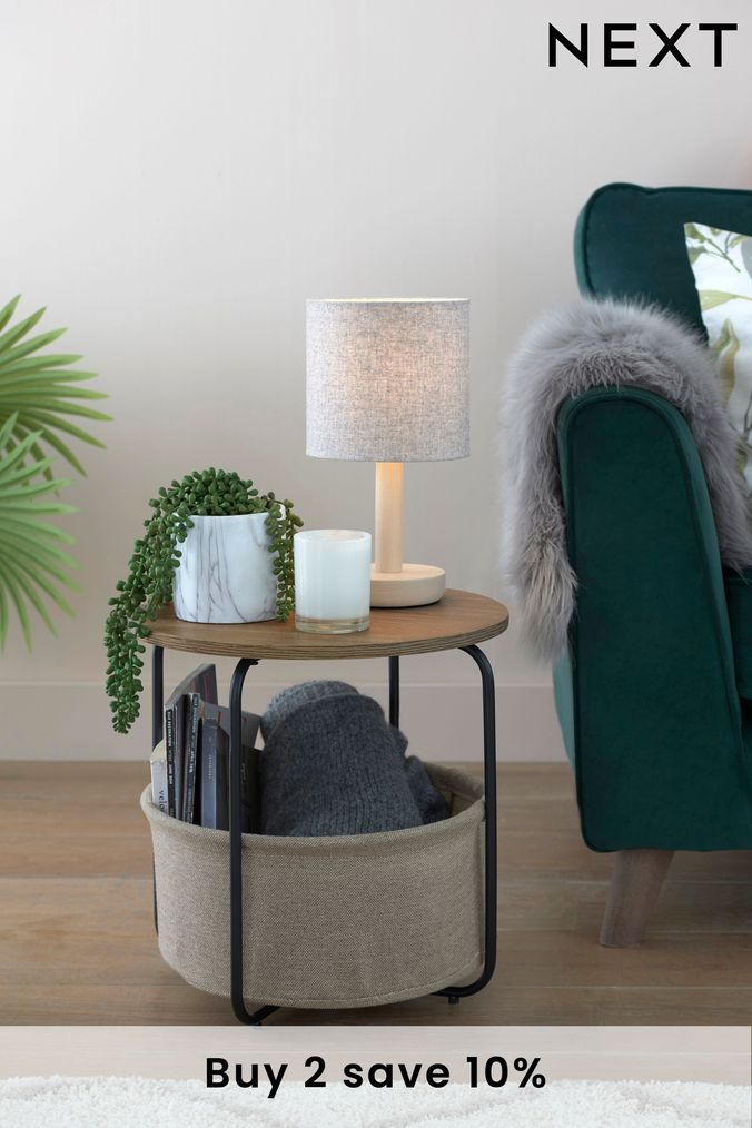 Next grey side hot sale table