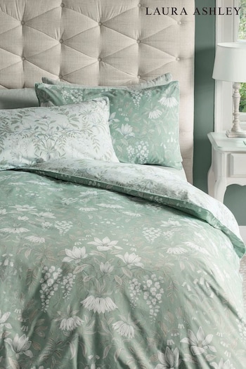 Laura Ashley Sage Green Parterre Duvet Cover And Pillowcase Set (295218) | £45 - £85