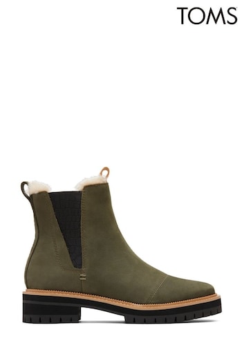 TOMS Dakota Water Resistant Leather with Faux Fur Boots (295230) | £120