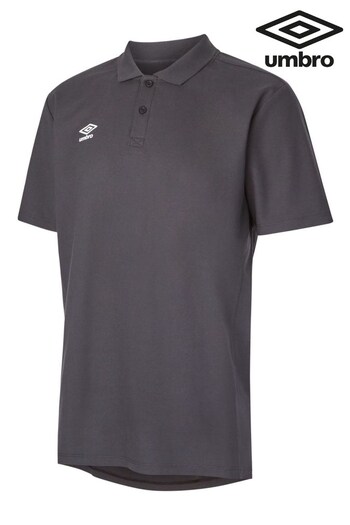 Umbro Grey Junior Club Essential Polo quadretti Shirt (295244) | £20
