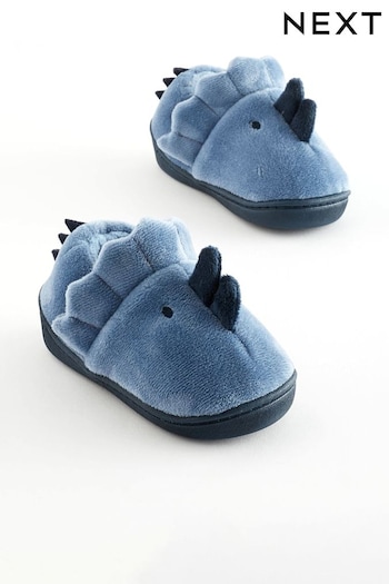 Blue 3D Dino Touch Fastening Cupsole Slippers (295423) | £12 - £14