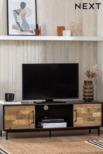 Natural Jefferson Pine Wide TV Stand (295723) | £375