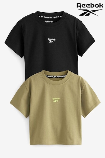 Reebok kinetica Junior 2 Pack Black/Green T-Shirts (295976) | £9.50