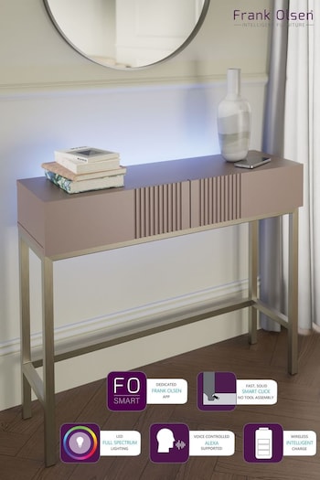 Frank Olsen Mulberry Iona 2 Drawer Console Table with Smart Features (296223) | £350