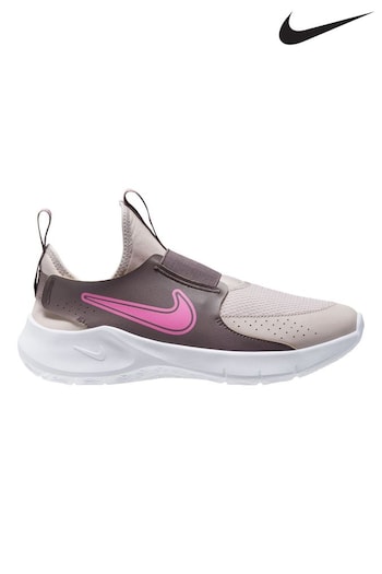 nike cheap Grey/White Youth Flex Runner 3 Trainers (296478) | £38