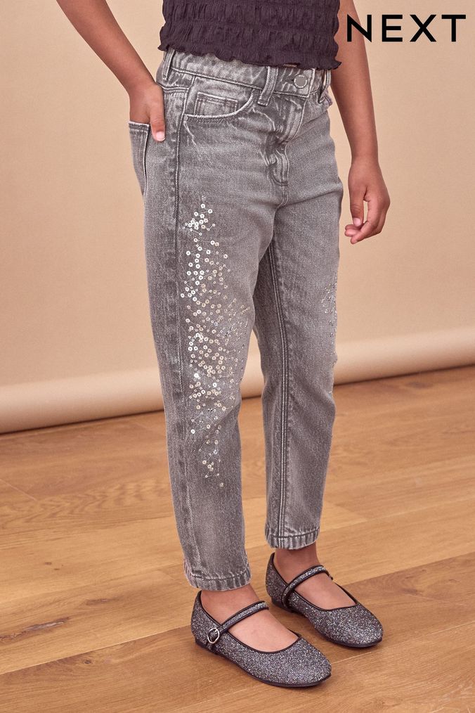 Girls Grey Jeans Grey Skinny Slim Fit Jeans Next UK