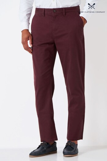 Crew Clothing Company Grey Cotton Straight Formal Straight Trousers (297272) | £65