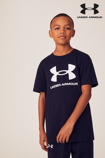 Under Armour Unisex black Sportstyle Logo Youth T-Shirt (297310) | £17