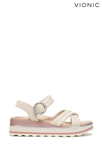 Vionic Cream Reyna Suede Leather last Sandals (298002) | £120