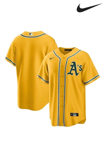 Nike washed Orange Oakland Athletics Official Replica Alternate Jersey (298416) | £95