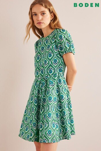 Boden Green Full Skirted Mini Dress (298636) | £80