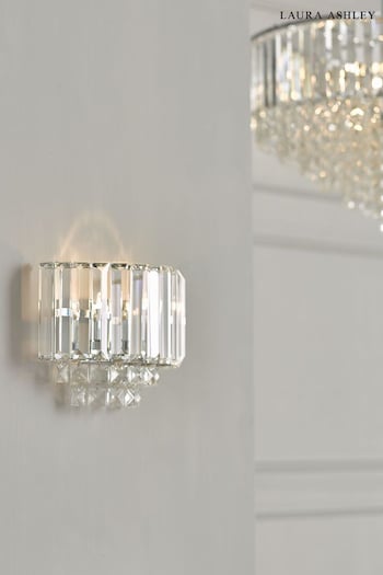 Laura Ashley Chrome Vienna Crystal Wall Light (298987) | £99