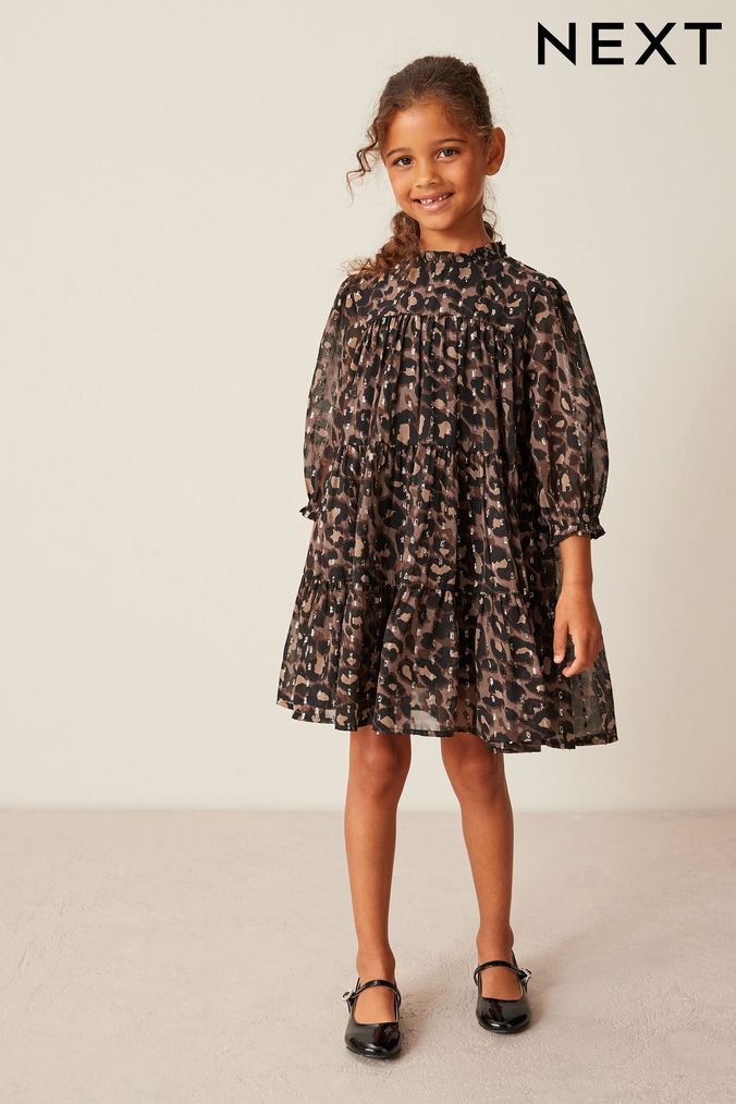 Next girls leopard print dress 2025