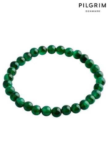 PILGRIM Green Powerstone Bracelet (299370) | £20