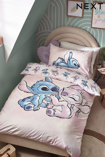 Lilo & Stitch Purple Reversible 100% Cotton Duvet Cover and Pillowcase Set (299516) | £25 - £37