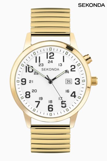 Sekonda Easy Reader Gold Tone Stainless Steel Expander Bracelet Watch (299559) | £70
