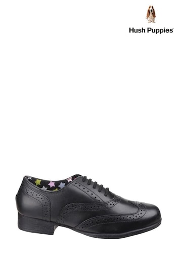 Hush Puppies Black Kada Junior School Shoes (299654) | £57
