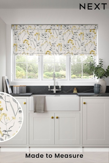 Yellow Isla Floral Made to Measure Roller Blind (299690) | £57