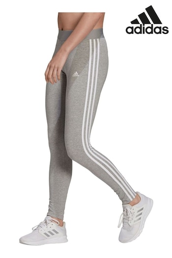 adidas Grey/White Sportswear V-hals 3 Stripes Leggings (299881) | £23