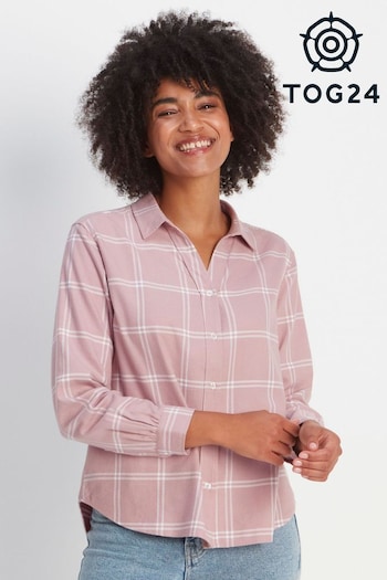 Tog 24 Womens Faded Pink Check Rianne Flannel Check Shirt (2F5401) | £40