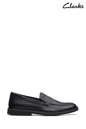 Clarks Black Leather AtticusLT Edge Shoes (2LM475) | £80