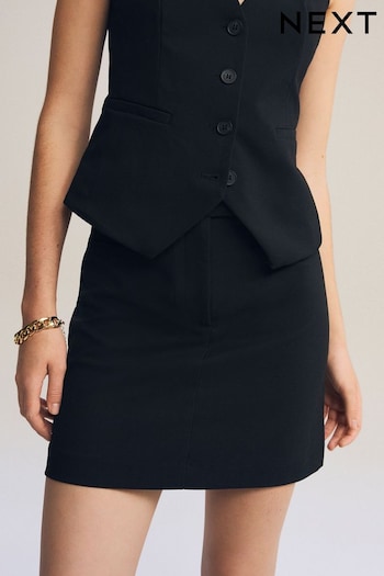 Black Tailored Stretch Mini Skirt (300241) | £18