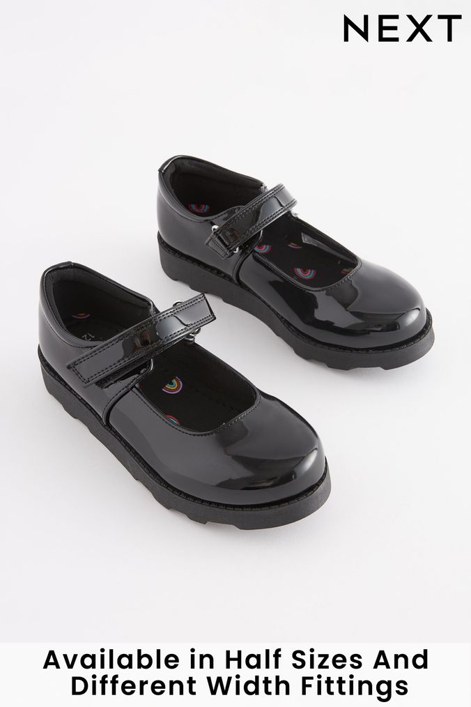 Black Patent Junior School Mary Jane Possessions Shoes (300378) | £17 - £23