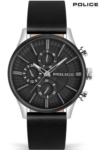 Police Gents Barter Black Watch (300617) | £99