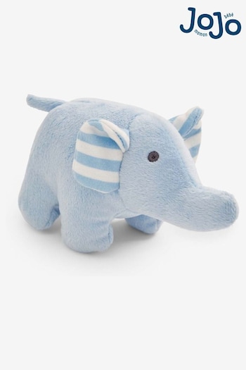 JoJo Maman Bébé Blue Elephant Soft Rattle Toy (300665) | £7
